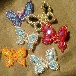 Hand made beaded butterflies